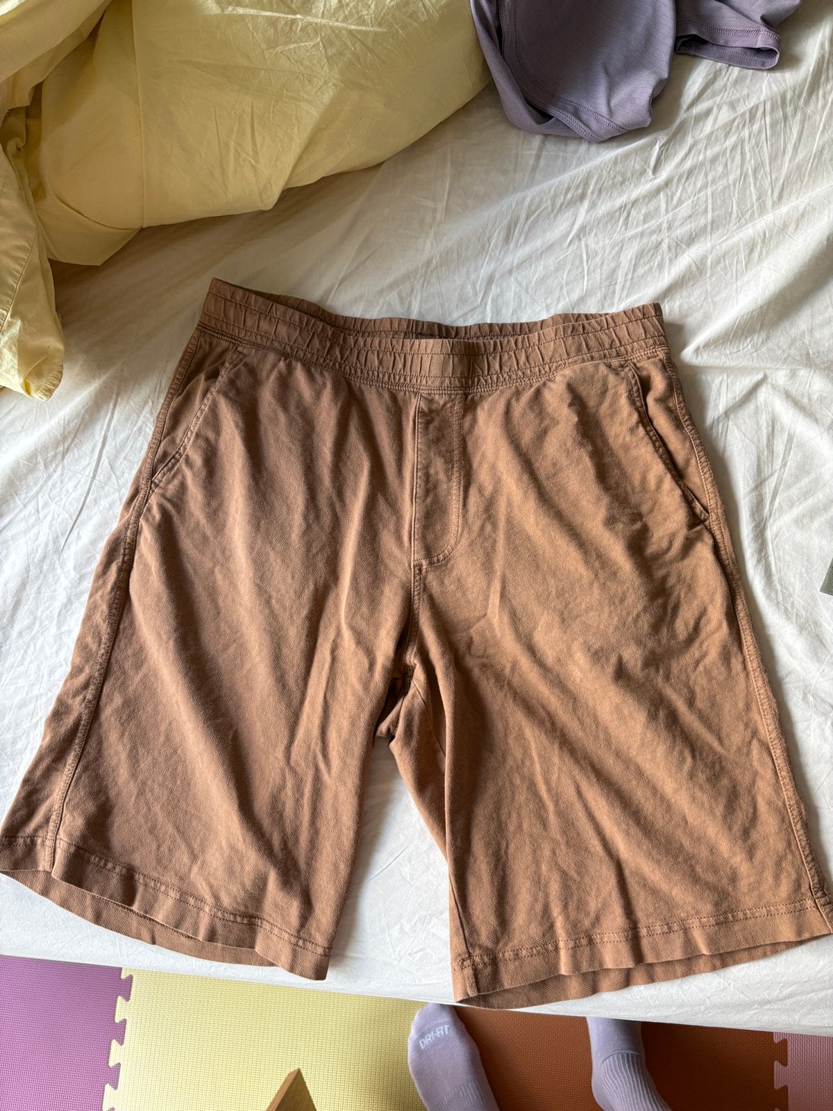 Uniqlo Heren Washed Knit Shorts Maat L, Kleding | Heren, Broeken en Pantalons, Ophalen of Verzenden, Gedragen, Maat 52/54 (L)