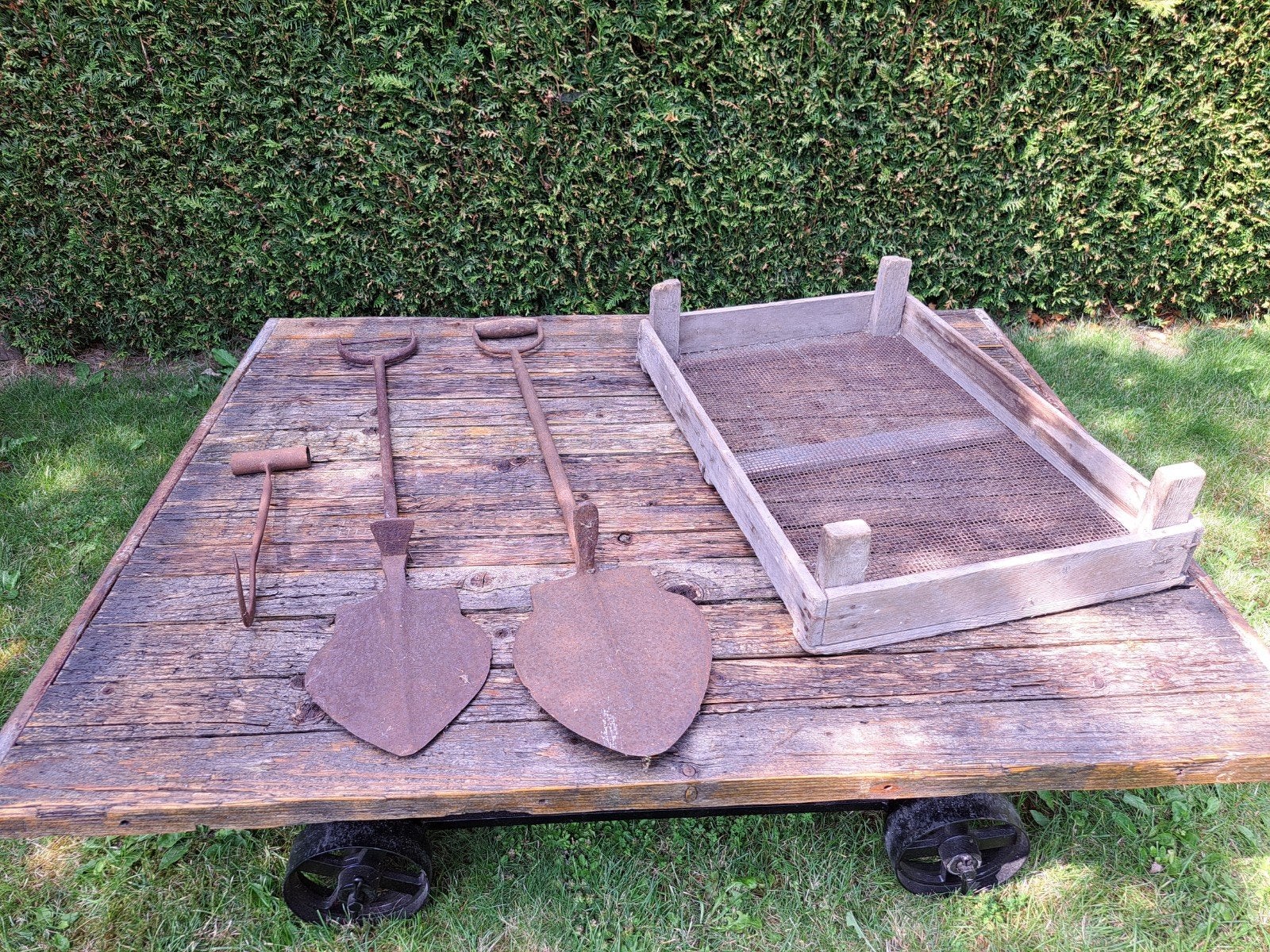 Aardappel zeef kuilsteker pakhaak, Antiek en Kunst, Antiek | Gereedschap en Instrumenten, Ophalen