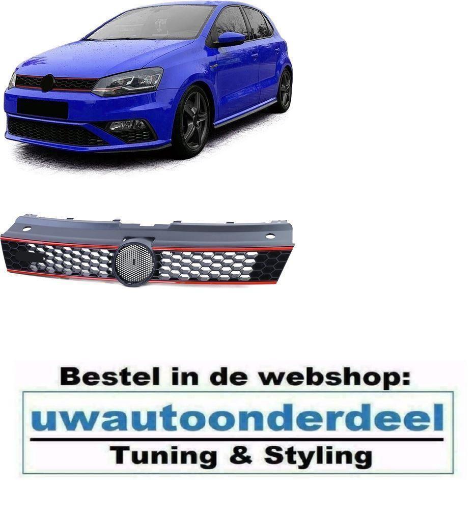 GTI Look Sport Grill met Rode Bies Geschikt voor VW Polo 6R, Auto diversen, Tuning en Styling, Verzenden, Automotive Parts, A.parts@hotmail.nl