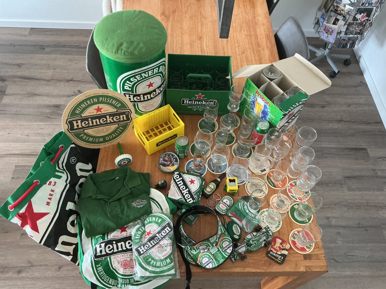 Heineken verzameling, vintage, Ophalen, Zo goed als nieuw, Glas of Glazen, Heineken