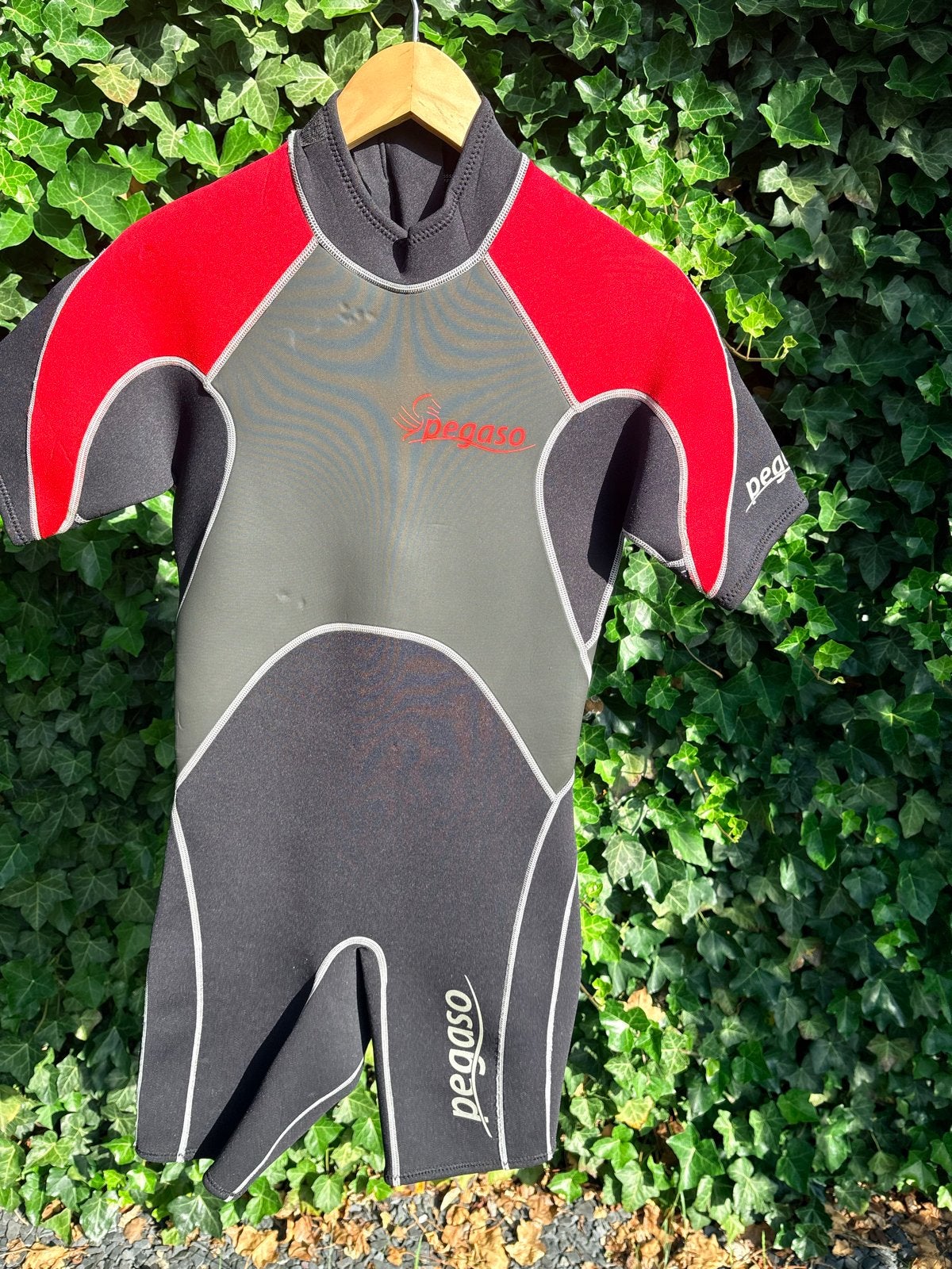 Pegaso Wetsuit - Kort model - Zwart/Rood - Maat S/M, Ophalen of Verzenden, Gebruikt, Dame of Heer, Wetsuit