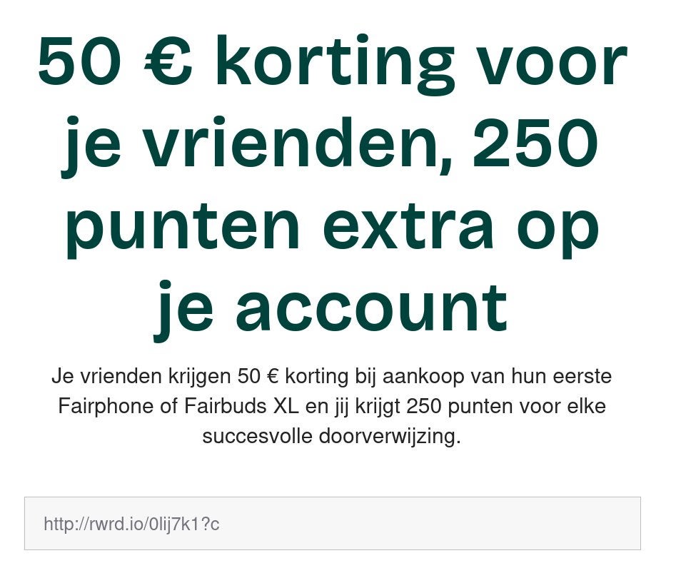 Fairphone / Fairbuds XL kortingcode, Eén persoon, Kortingsbon, Overige typen