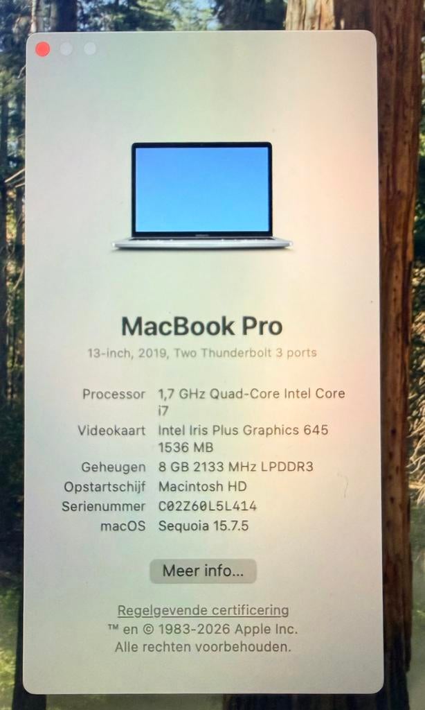 Apple Macbook Pro, Gebruikt, 2 tot 3 Ghz, 13 inch, Ophalen