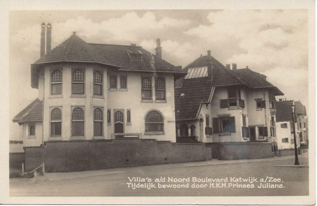 Katwijk aan Zee (Z.H) Noord Boulevard, Villa's, gelopen 1929, Ophalen of Verzenden, 1920 tot 1940, Gelopen, Zuid-Holland