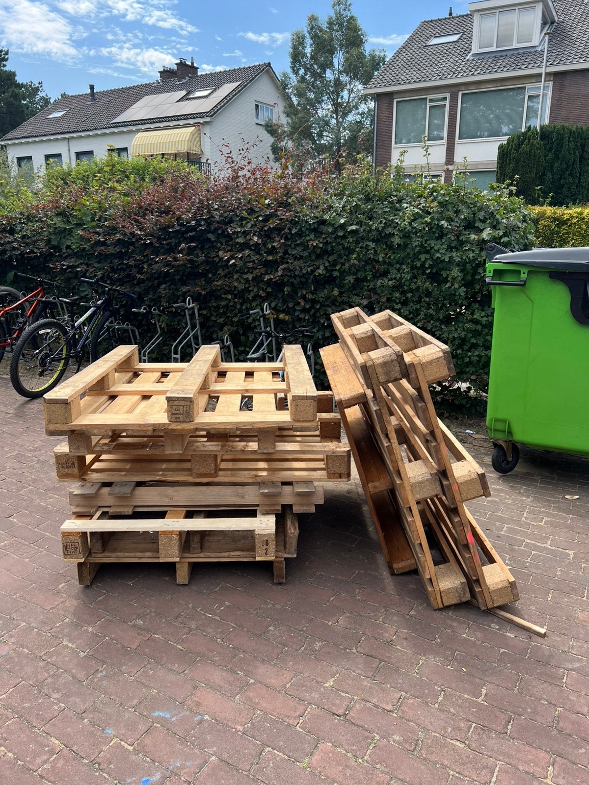Pallets 9 stuks gratis af te halen, Ophalen, Overige houtsoorten, Minder dan 200 cm, Pallet