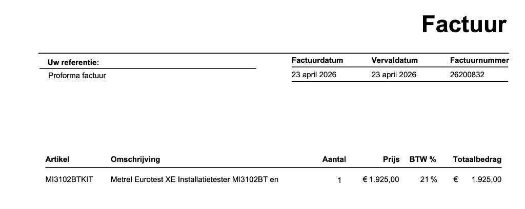 Metrel Eurotest XE Installatietester MI3102BT, Ophalen of Verzenden, Zo goed als nieuw, Elektriciteit