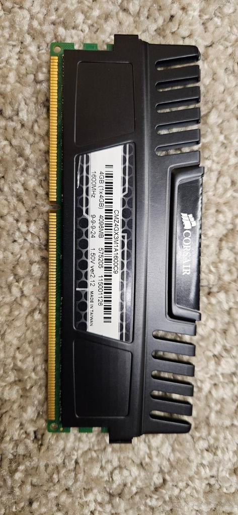 Corsair Vengeance DDR3 RAM 4GB 1600MHz, Gebruikt, DDR3, Ophalen of Verzenden, Desktop