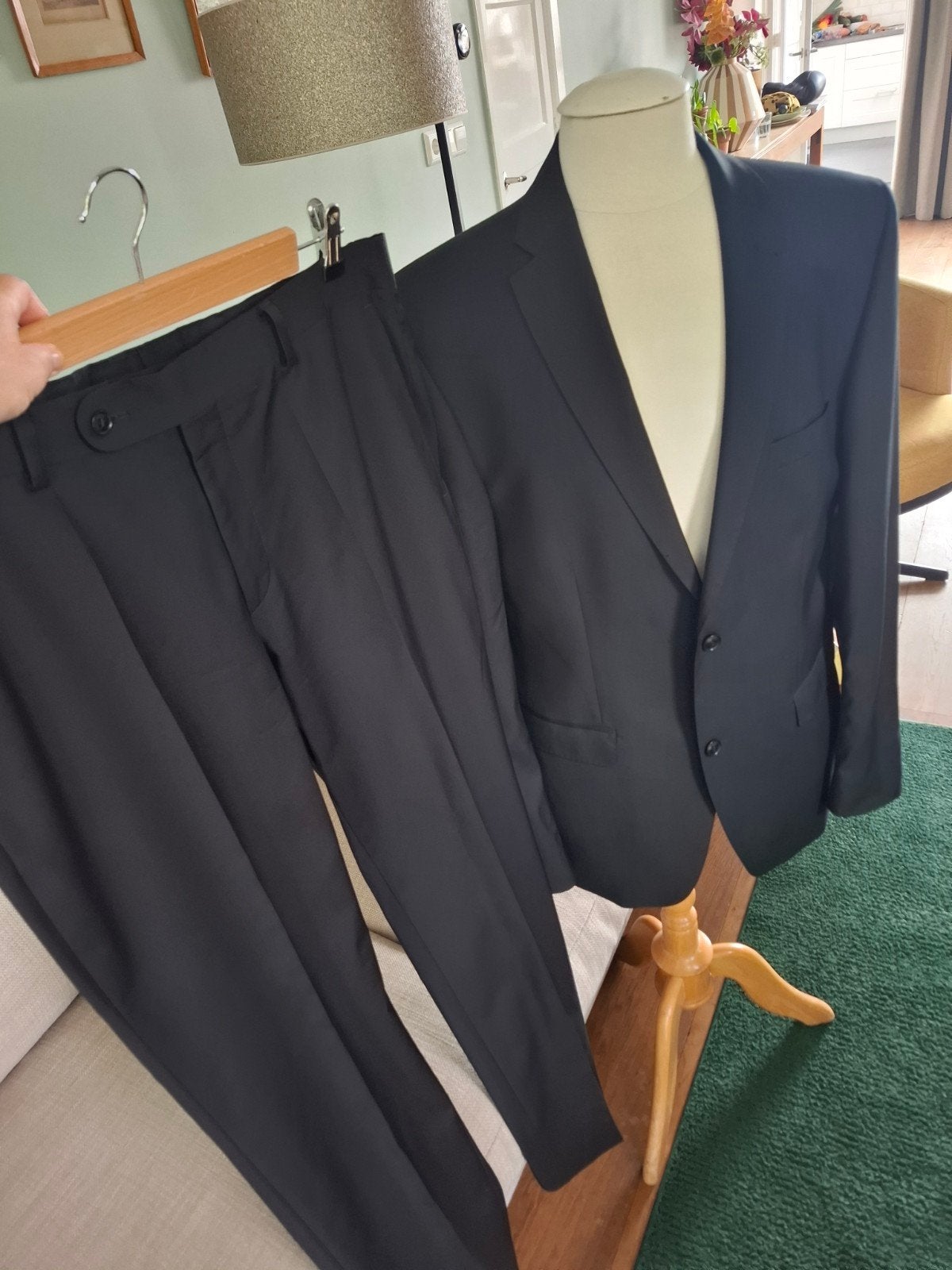 Zwart kostuum van Roy Robson maat 102, Kleding | Heren, Kostuums en Colberts, Ophalen of Verzenden, Zo goed als nieuw, Overige maten