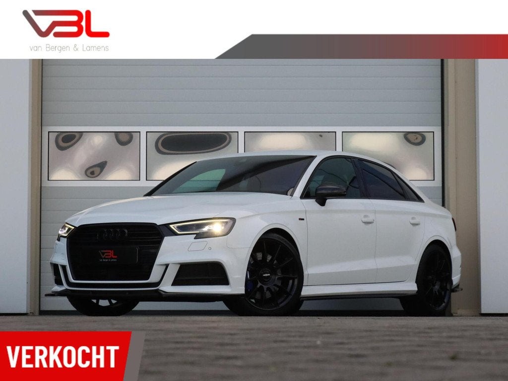 Audi A3 Limousine 40 TFSI Sport S Line Edition S-tronic, Auto's, Audi, Stof, Gebruikt, 4 cilinders, Wit