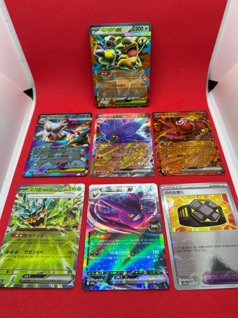 Korean Pokémon EX Lot 7x Mega EX Cards NM Mixed Bundle, Ophalen of Verzenden, Zo goed als nieuw