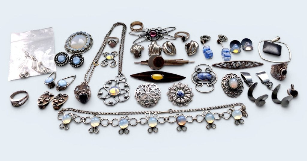 Mooi GROOT lot vintage sieraden waaronder zilver #29!, Verzenden, Zo goed als nieuw, X, Dame of Heer
