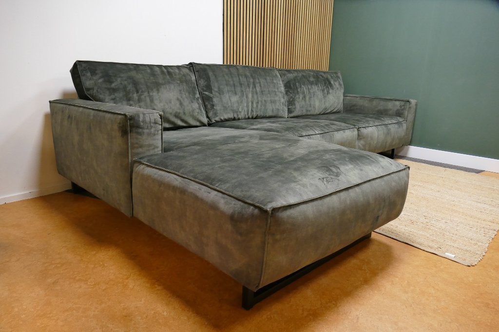 Foto 6 van Chaise Longue Bank XL Velvet Groen [Refurbished]