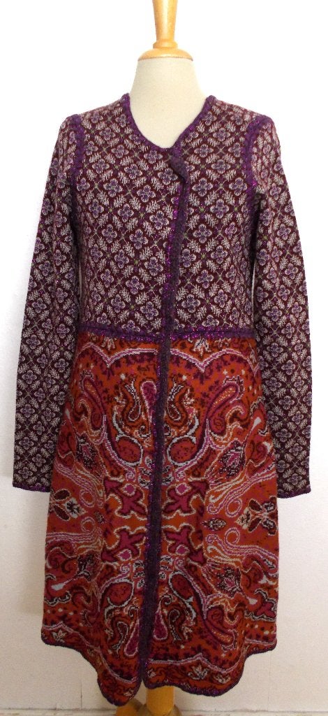 Folklore prachtige kleuren/print lang vest! M, Verzenden, Zo goed als nieuw, Maat 38/40 (M), Meerkleurig