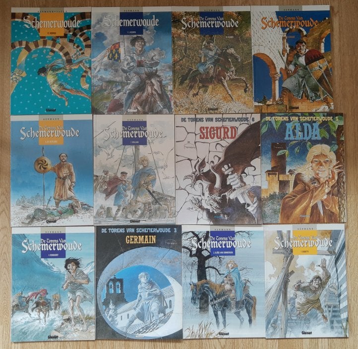 Serie Reeks De TORENS van SCHEMERWOUDE 1-12 - Hermann, Boeken, Stripboeken, Meerdere stripboeken, Ophalen of Verzenden, Zo goed als nieuw