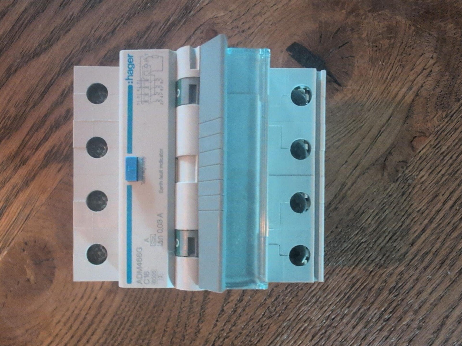 Hager ADM466G Aardlekautomaat C16 0.03A, Ophalen of Verzenden, Gebruikt, Hager, Aardlekautomaat