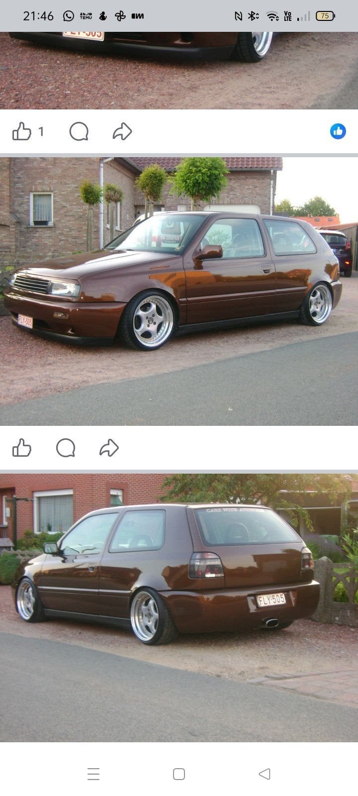 set gecleande mattig bumpers vw golf mk3 3 gt gti vr6, Ophalen