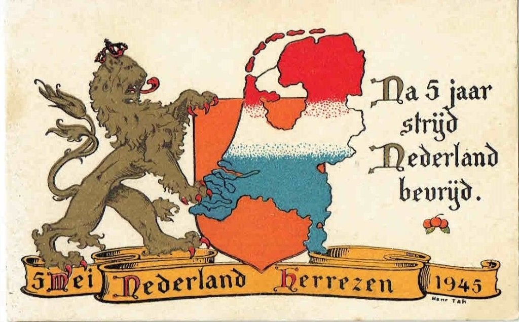 Nederland 1945 Herrezen ORANJE, Verzamelen, Verzenden, 1940 tot 1960, Ongelopen, Feest(dag)