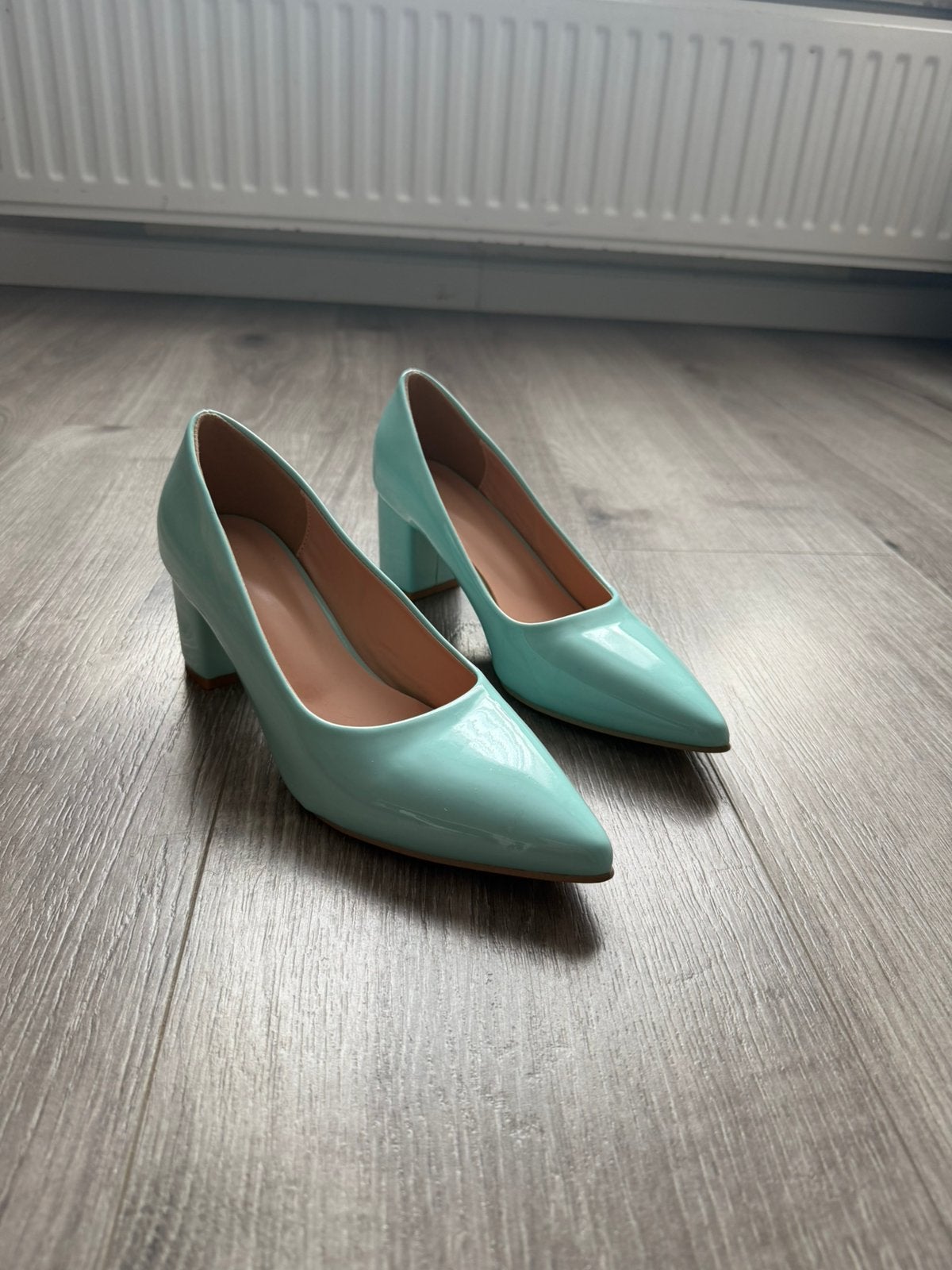 Mintgroene pumps maat 38 ZGAN, Ophalen, Zo goed als nieuw, Groen