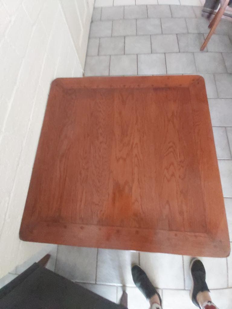Salontafel  kersenhout vierkant of rond, Huis en Inrichting, Tafels | Salontafels, Ophalen, Gebruikt, 100 tot 150 cm, 50 tot 75 cm