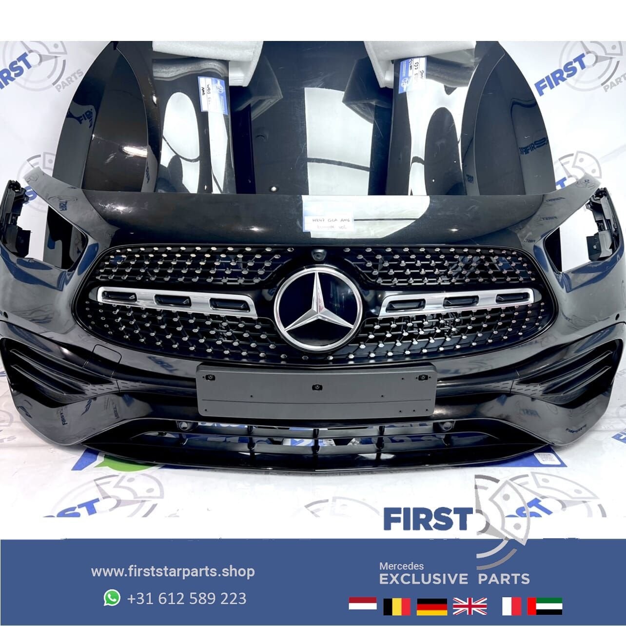 2023 H247 GLA AMG LINE VOORKOP ZWART 2019-2024 origineel Mer, Gebruikt, -, Voor, Ophalen of Verzenden