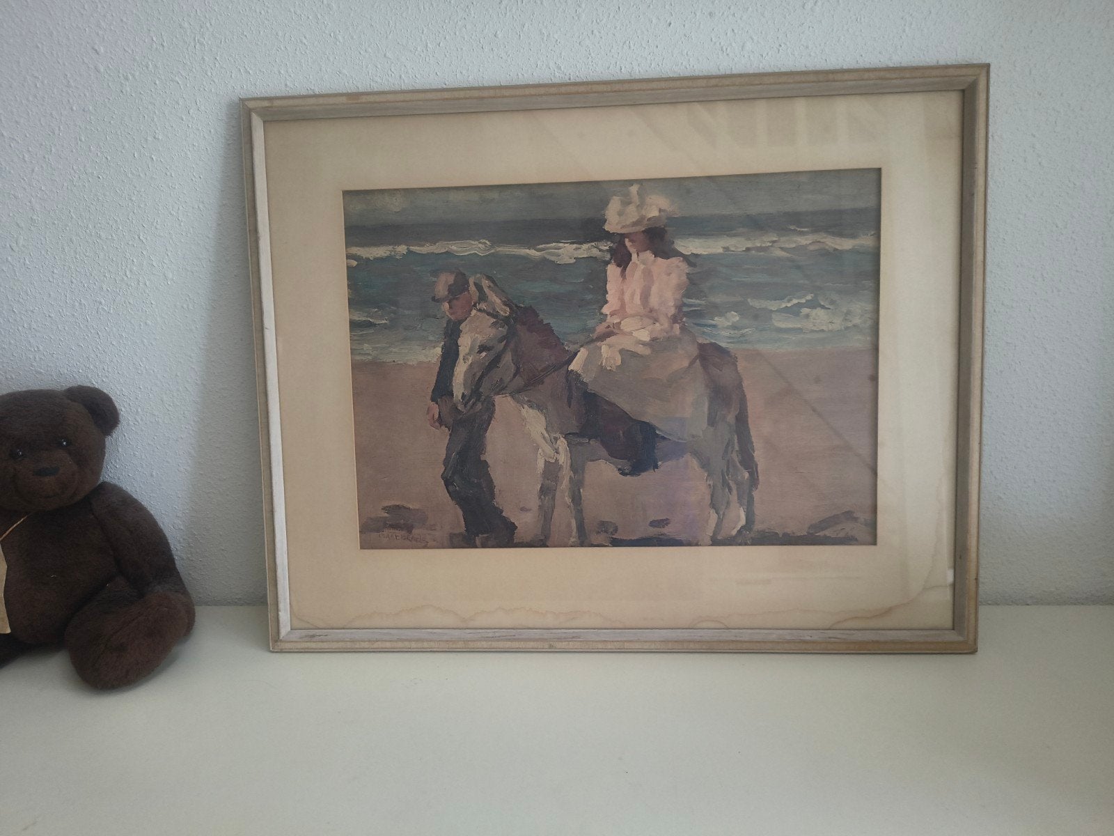 Schilderij/reproductie Isaac Israëls - Dame op ezel, Antiek en Kunst, Kunst | Schilderijen | Klassiek, Ophalen