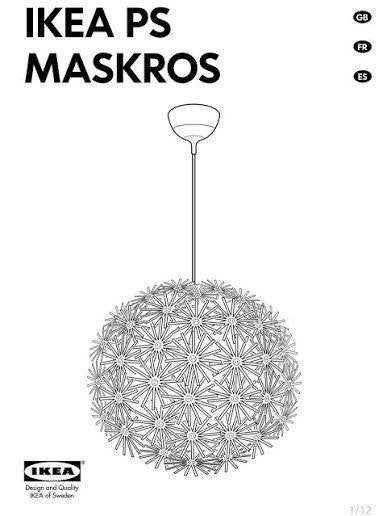 Ikea Maskros lamp klein, Ophalen, Gebruikt
