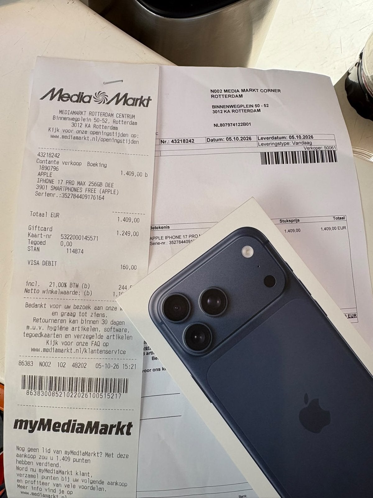 Apple iPhone 17 Pro Max 256GB - Nieuw in doos, Telecommunicatie, Nieuw, Zonder simlock, Zonder abonnement, IPhone 17 Pro Max