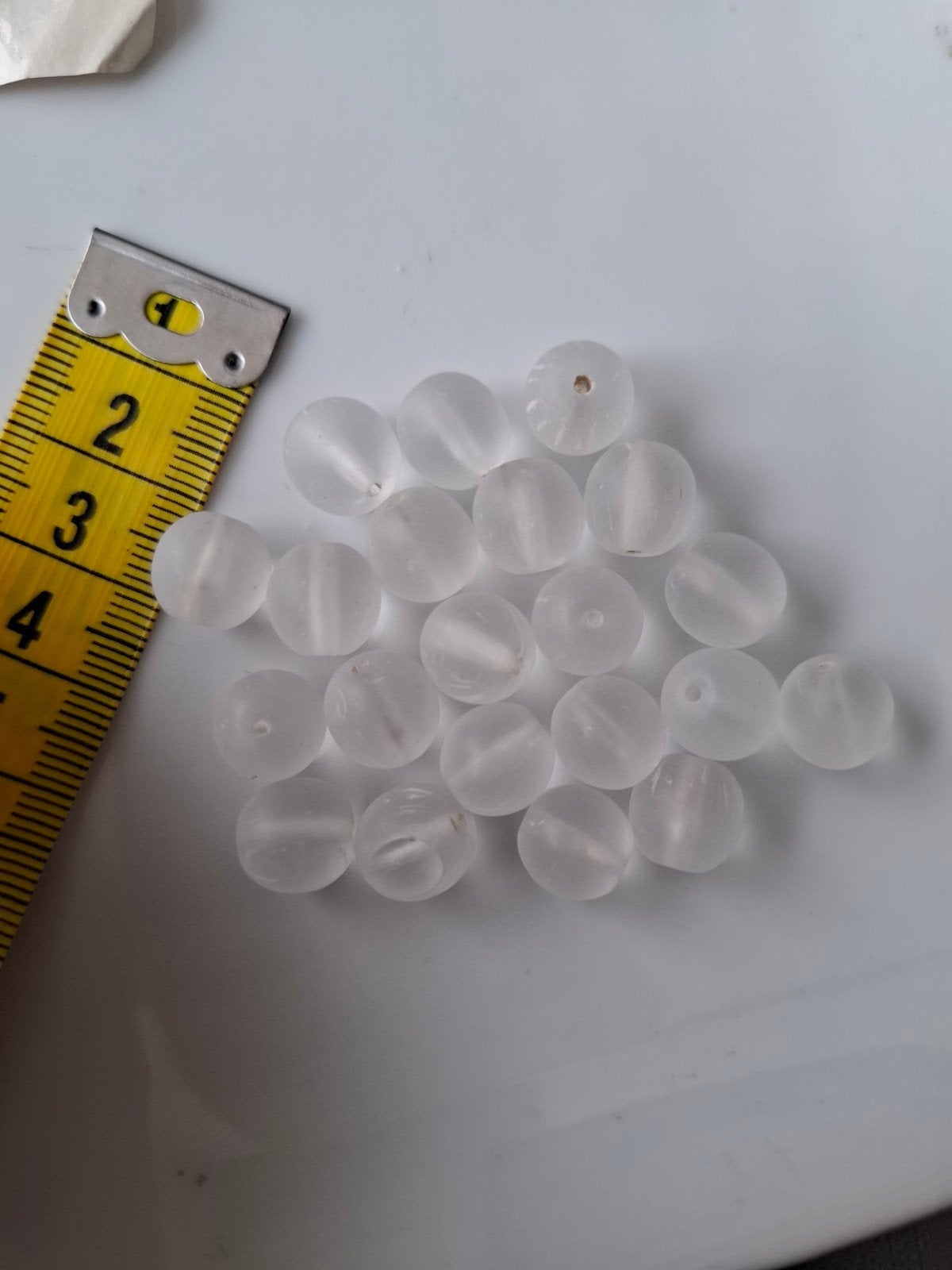 20 stuks 10 mm glaskralen mat transparant kralen, Kraal, -, -, Ophalen of Verzenden