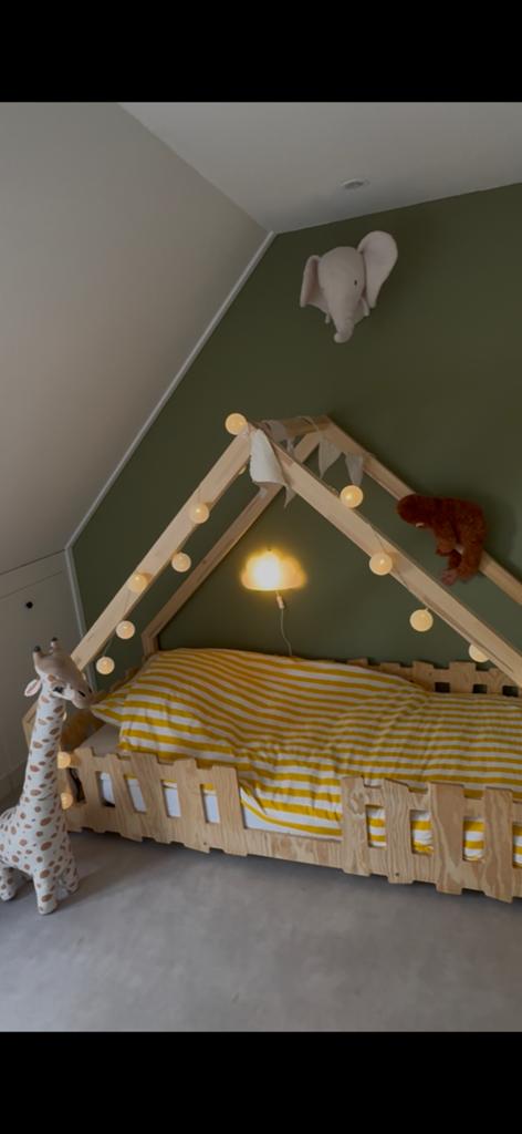 Bedhuisje hout Petit Puk (Jardin). 90x200., Ophalen, Gebruikt, 90 cm, Hout