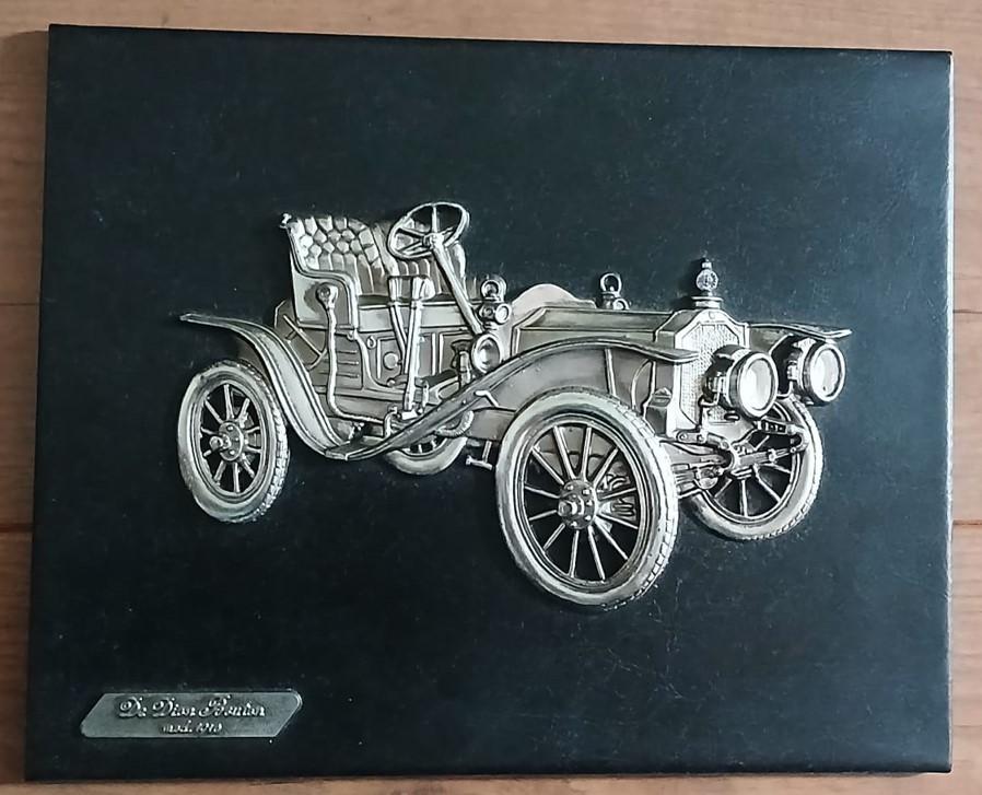 Zeldzame Vintage 3D Wandrelief De Dion Bouton mod. 1910, Gebruikt, 30 cm, 24 cm, Zwart
