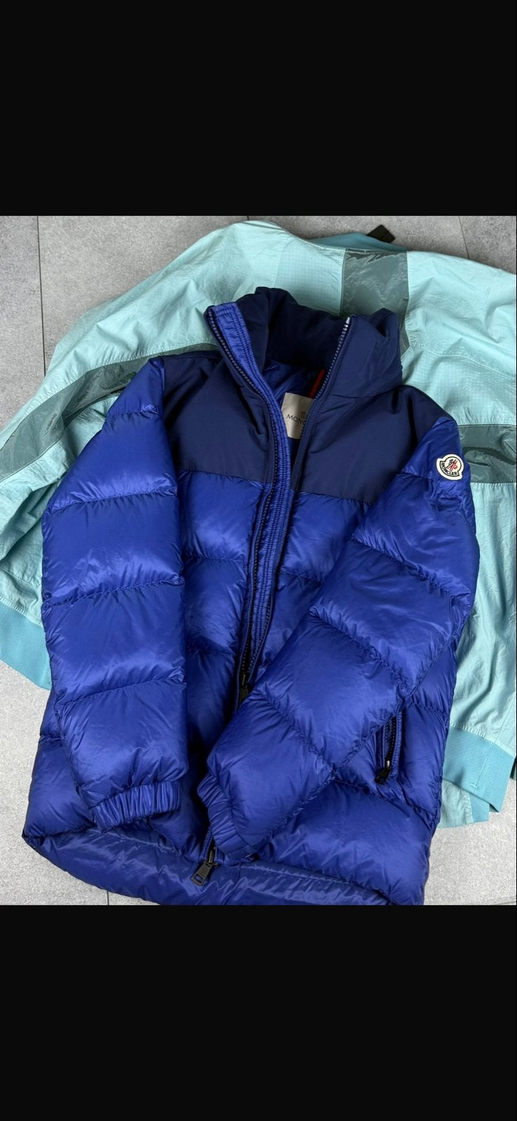 Moncler Maya Puffer Jacket - Blauw - Maat XS/S, Kleding | Heren, Ophalen of Verzenden, Zo goed als nieuw, Maat 46 (S) of kleiner