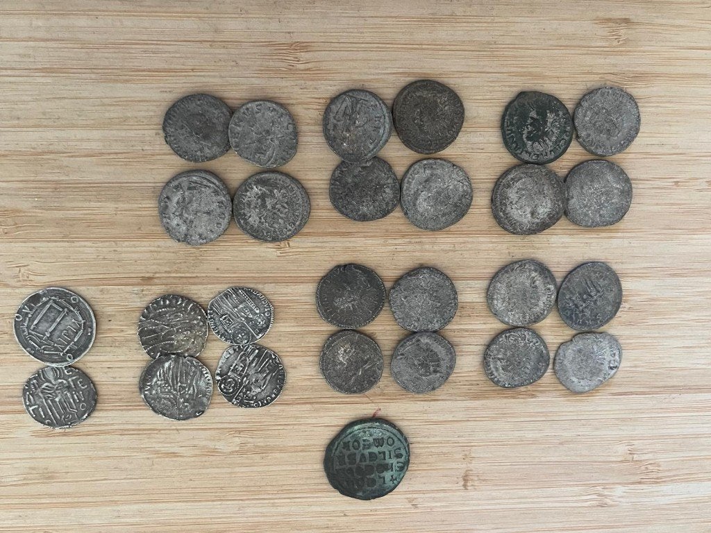 Gekeurde zilveren Romeinse munten, Ophalen of Verzenden, Italië, Zilver