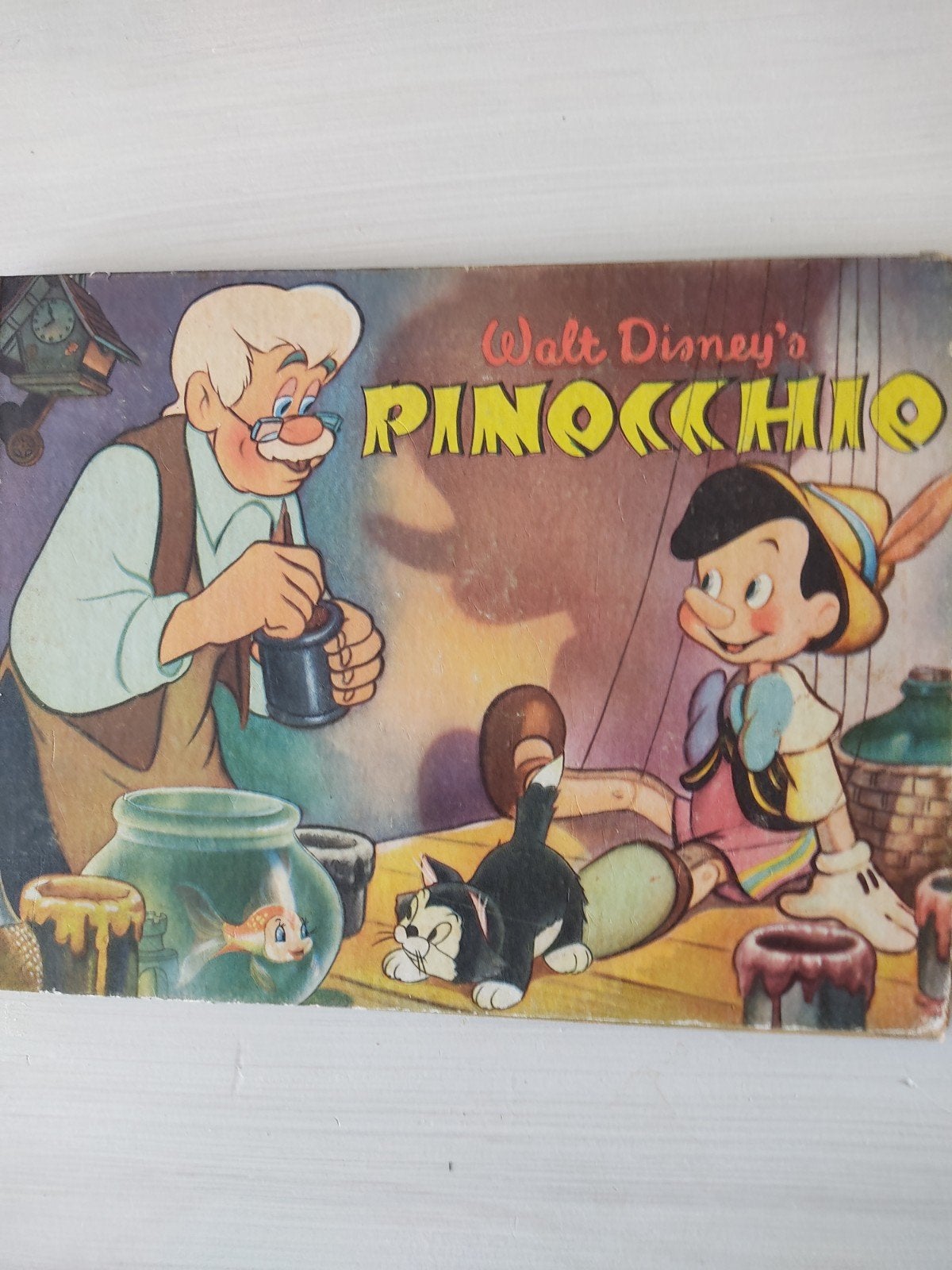 Walt Disney's Pinokkio Prentenboek - Vintage, Ophalen of Verzenden, Gelezen, Walt Disney, Catalogus