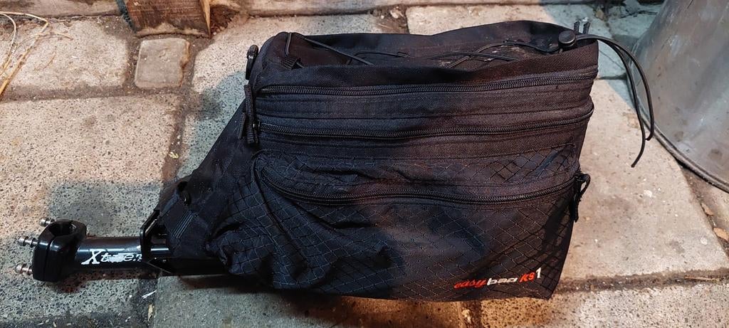 Bagagedrager met tas voor mtb sport of racefiets, Ophalen, Gebruikt