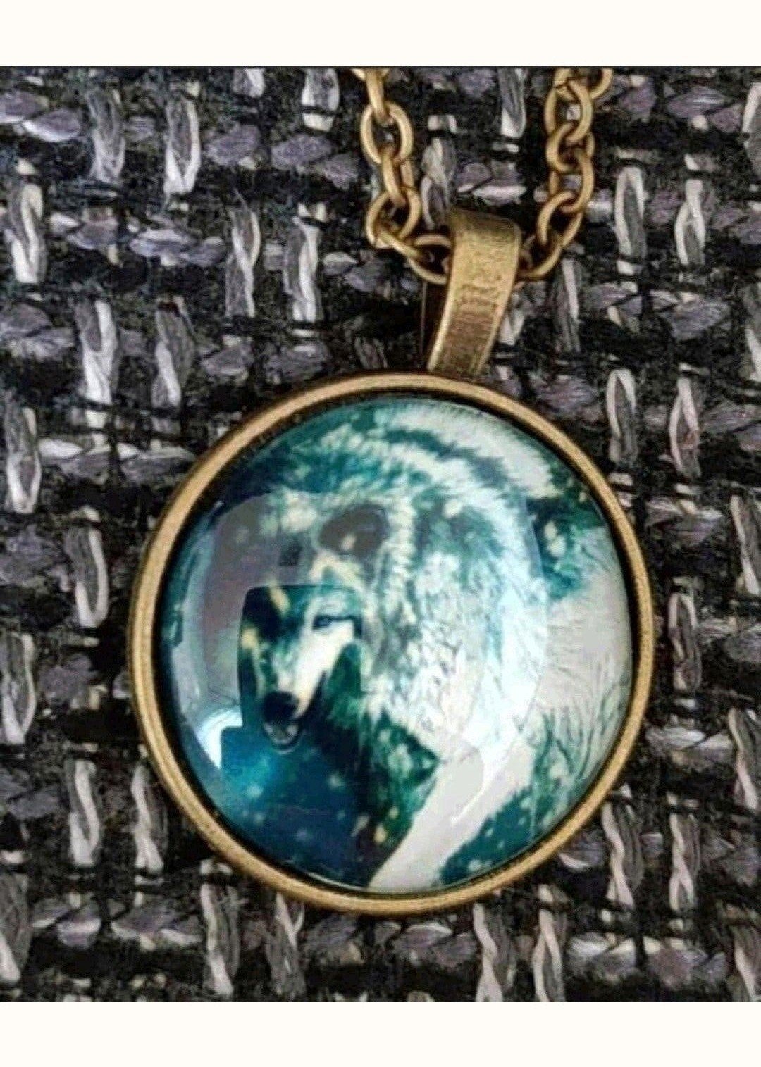 ketting Wolf, Verzenden, Nieuw, Goud, Met hanger