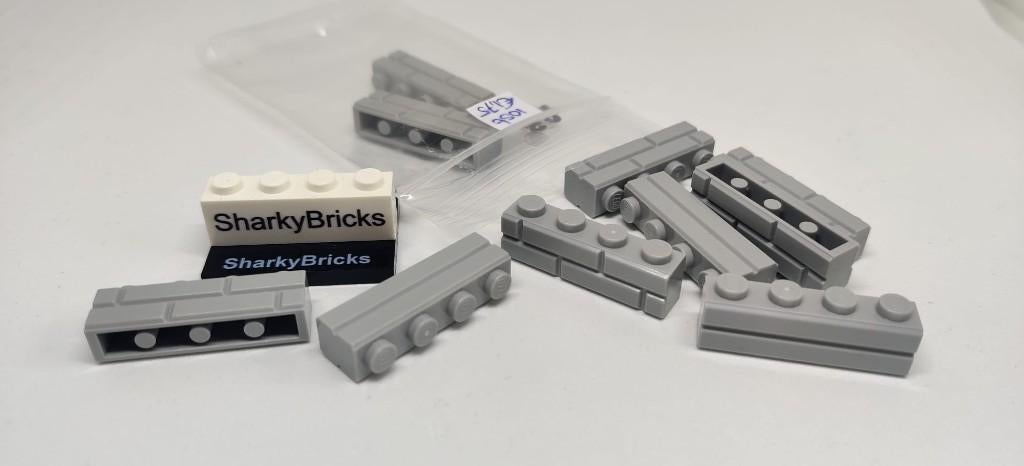 Lego Masonry Brick 1x4 Lichtgrijs per 10 stuks (Nieuw), Lego Systems A/S, Overige thema's, Lego, Aastvej 1 7190 Billund Denemarken