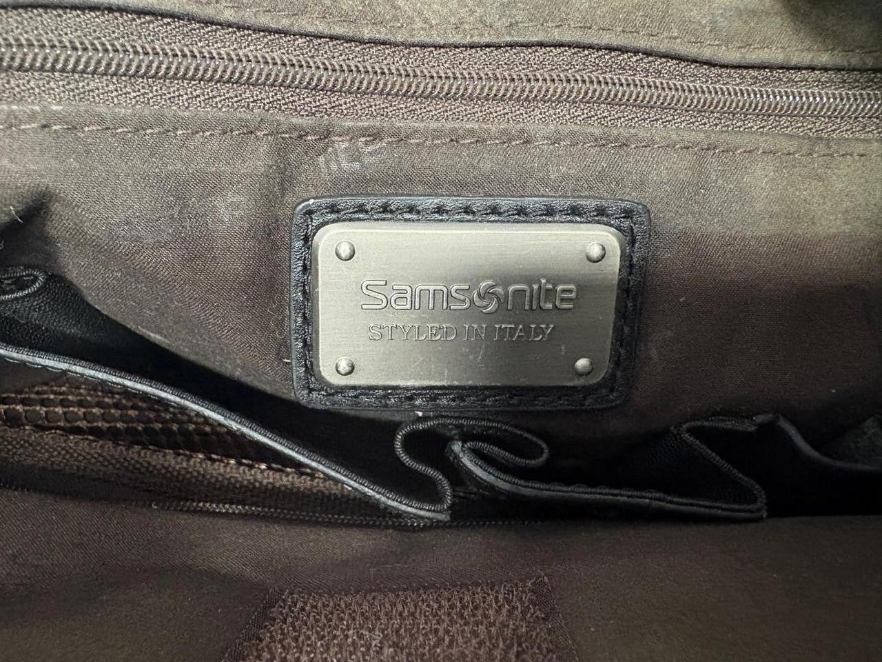 Samsonite Leren Laptoptas - Zwart, Computers en Software, Laptoptassen, Ophalen of Verzenden, Gebruikt, Overige typen