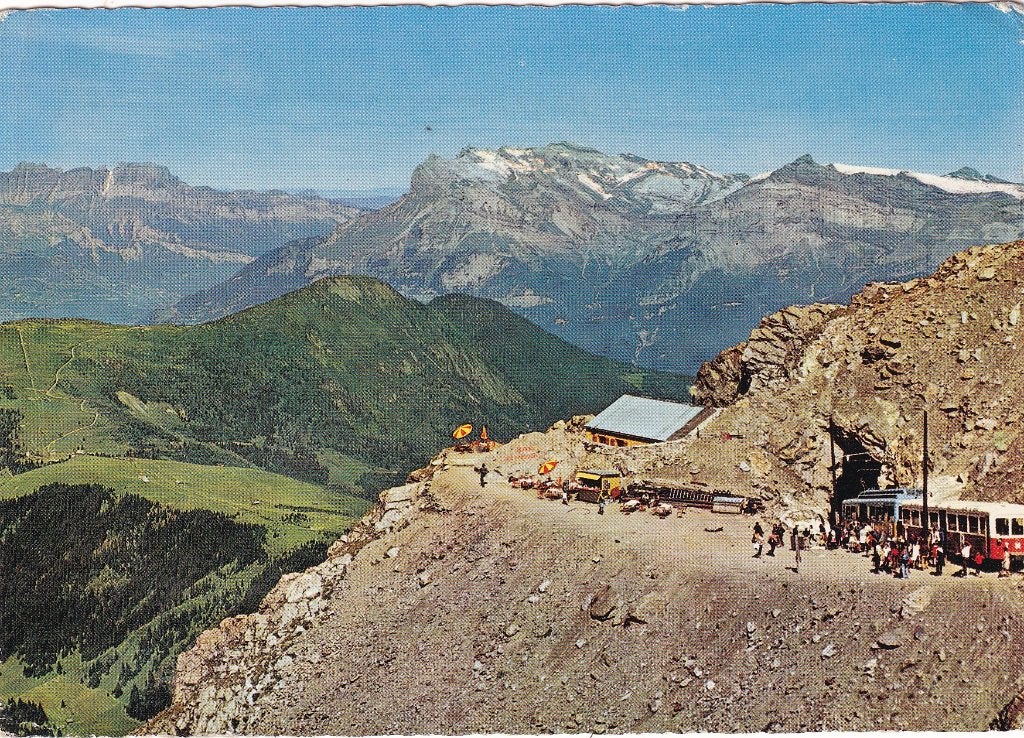 Frankrijk st gervais les bains, le nid d'aigle arrivee de tr, Verzenden, 1960 tot 1980, Gelopen, Frankrijk