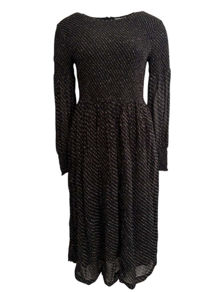 Ganni jurk S, Kleding | Dames, Jurken, Zo goed als nieuw, Zwart, Boven de knie, Verzenden