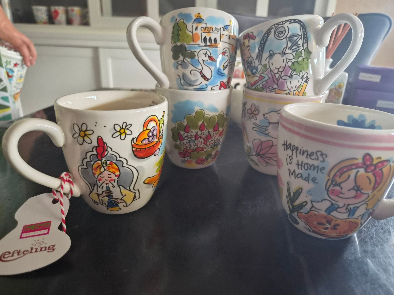 Blondamsterdam koffie mokken  set van 6, Ophalen, Zo goed als nieuw, Overige stijlen, Kop(pen) en/of Schotel(s)