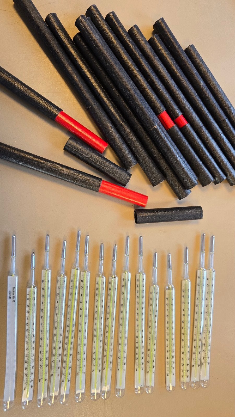 Vintage : 15 Kwik-precisiethermometers, Ophalen