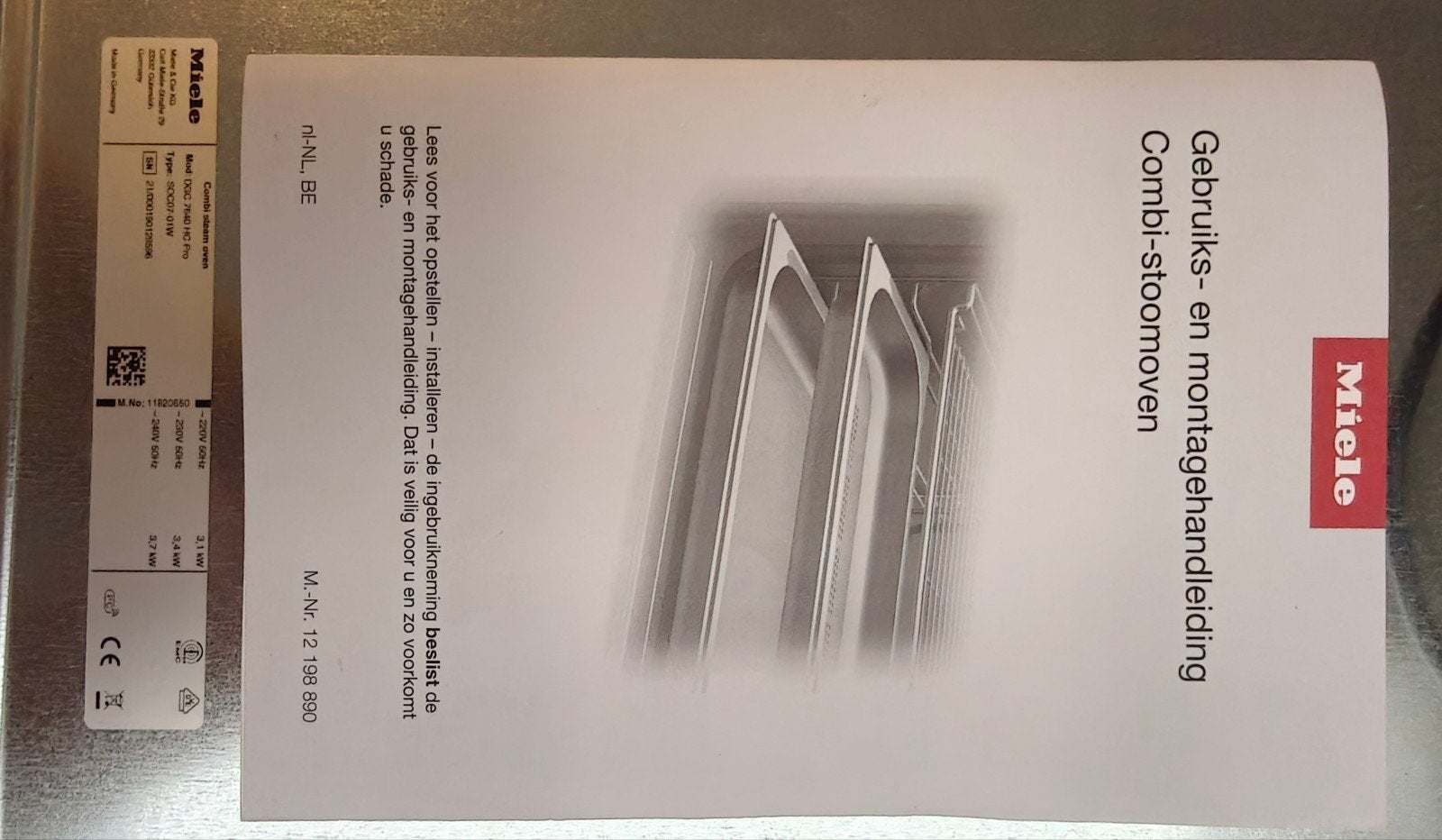 Miele DGC 7640 HC Pro Combi-stoomoven - Nieuwstaat, Ophalen, 45 tot 50 cm, Hete lucht, 60 cm of meer