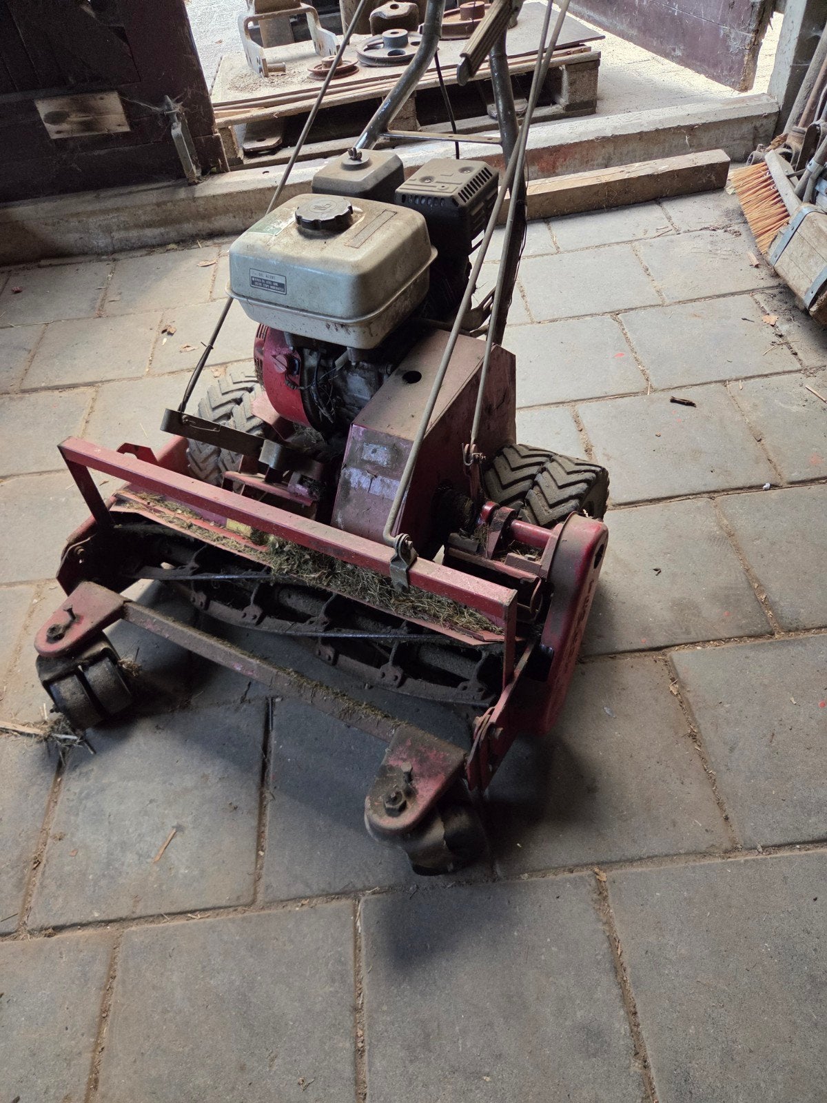 te koop benzine kooimaaier, Ophalen, Gebruikt, Benzine-grasmaaier, 50 cm of meer