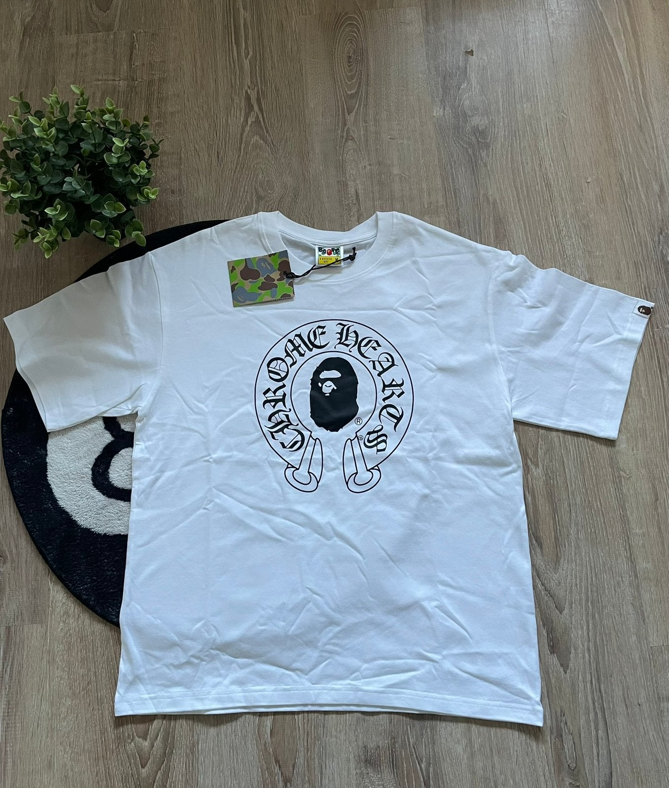 Bape x chromehearts T-shirt, Kleding | Heren, Verzenden, Nieuw, Maat 48/50 (M), Wit