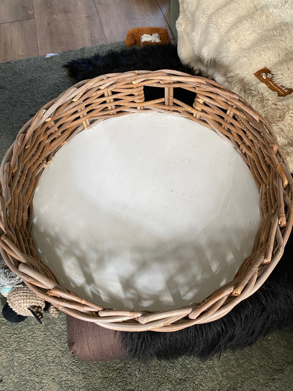 Dienblad rotan, Huis en Inrichting, Ophalen of Verzenden, Zo goed als nieuw, Rond