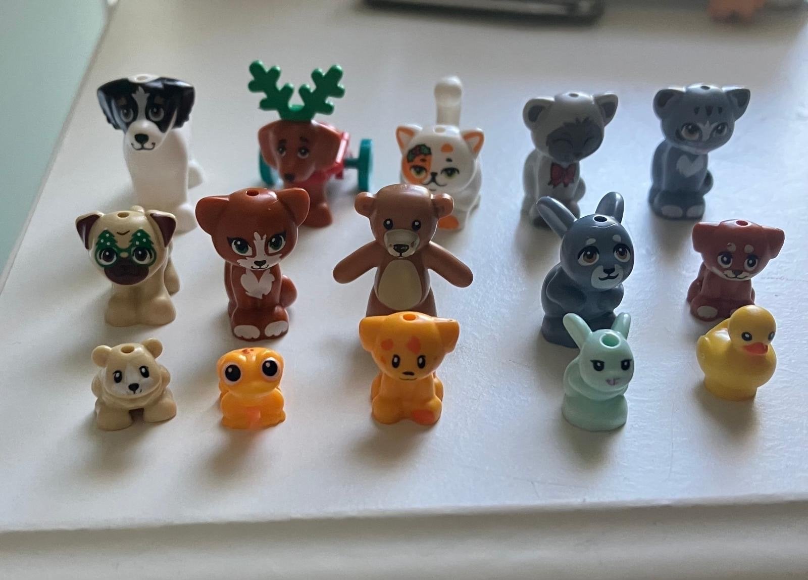Lego Friends dierenfiguren set - 15 stuks, Ophalen of Verzenden, Gebruikt, Overige merken