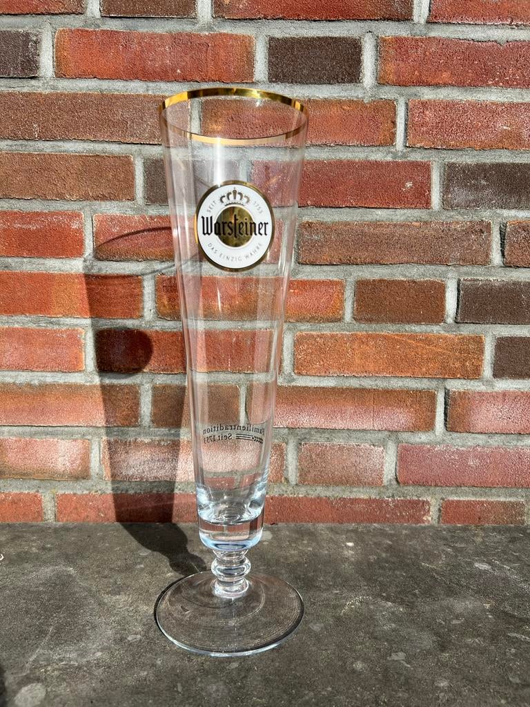 Uniek Warsteiner 1L glas, Verzamelen, Biermerken, Ophalen, Nieuw, Glas of Glazen, Overige merken