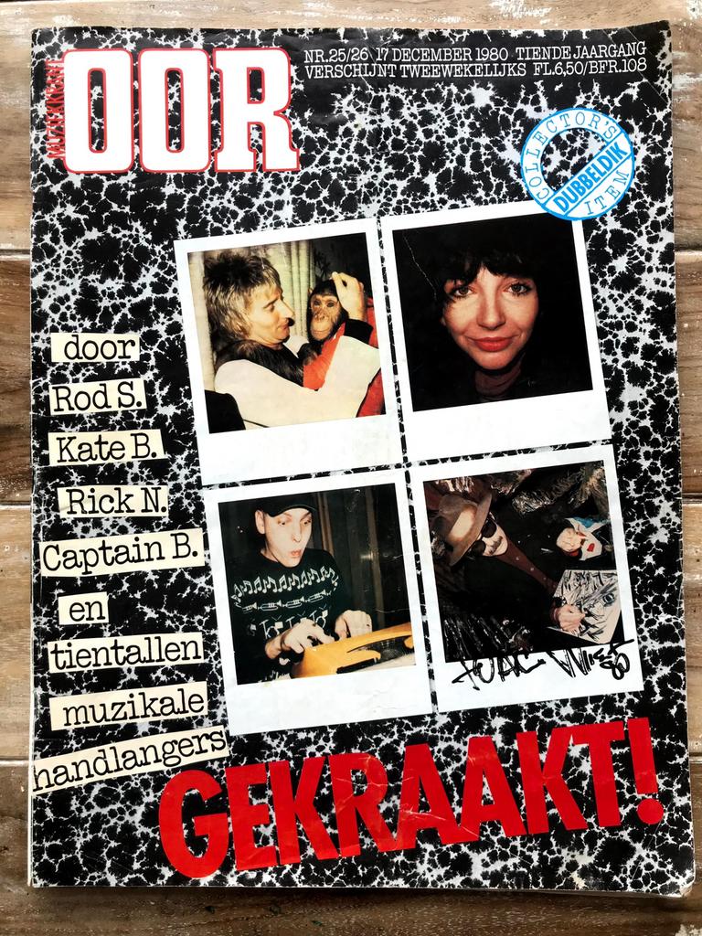 Muziekkrant OOR 1980 THE CURE Kate Bush Talking Heads BABE, Ophalen of Verzenden, Muziek, Film of Tv