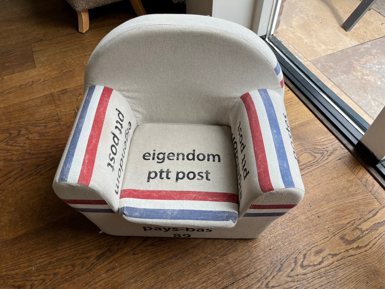 Peuterfauteuil peuterstoel post thema, Ophalen of Verzenden, Zo goed als nieuw, Overige typen