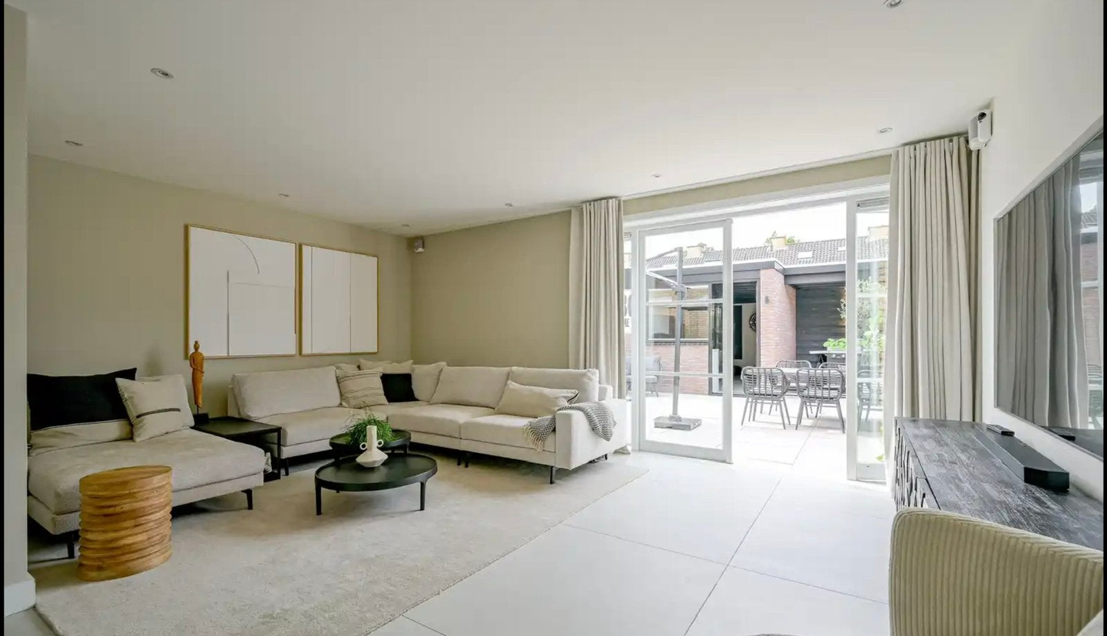 Grote hoekbank U bank loungebank cartel living, Ophalen, Zo goed als nieuw, Stof